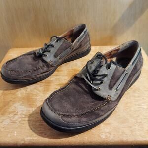 Born Harwich Men's US 11.5 M Peltro Neutral Grey Leather Loafer Boat Shoes NWOT